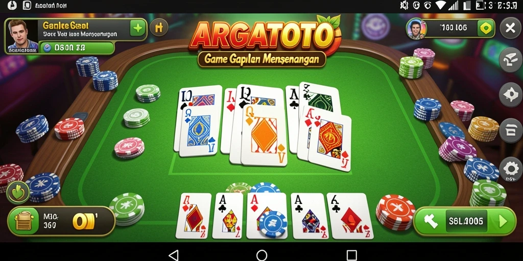 Gameplay seru Gaple di ARGATOTO yang menarik.