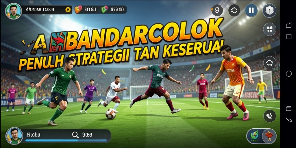 Screenshot gameplay BANDARCOLOK menampilkan aksi olahraga yang seru.