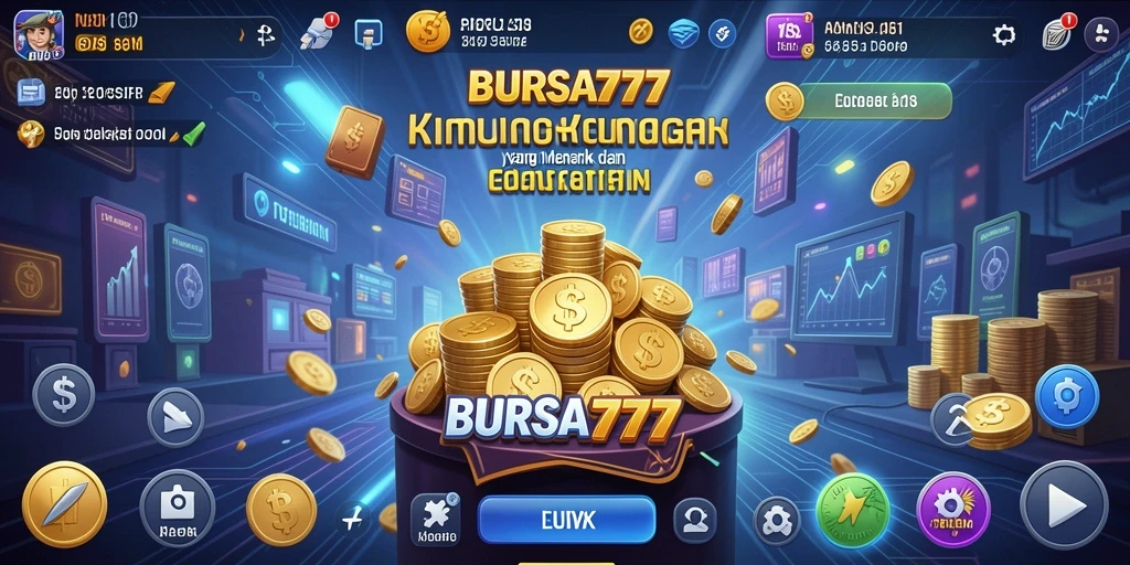 Tampilan gameplay <strong>BURSA777</strong> yang interaktif dan mendidik dalam dunia investasi.