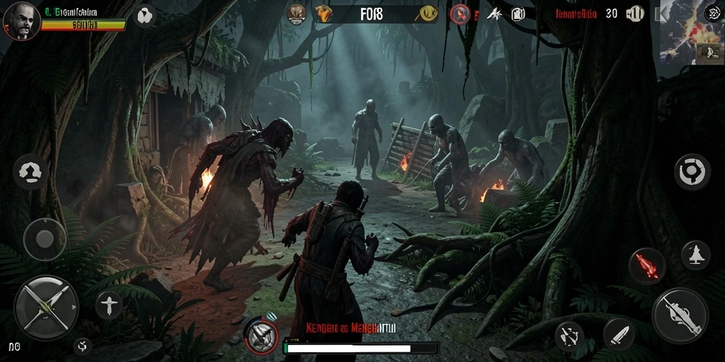 Tangkapan layar gameplay FO8 menunjukkan momen ketegangan yang menakutkan.