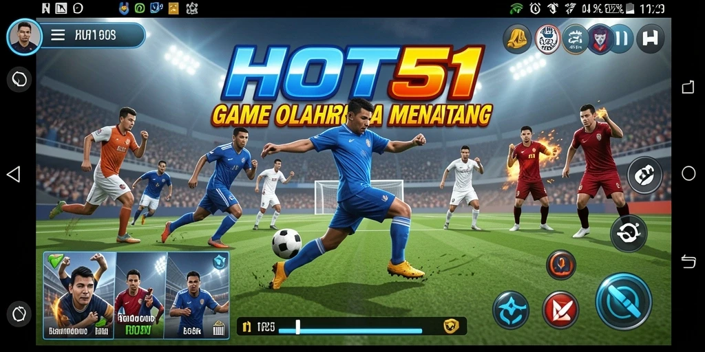 Tampilan gameplay HOT51 yang penuh aksi dalam olahraga yang menarik.