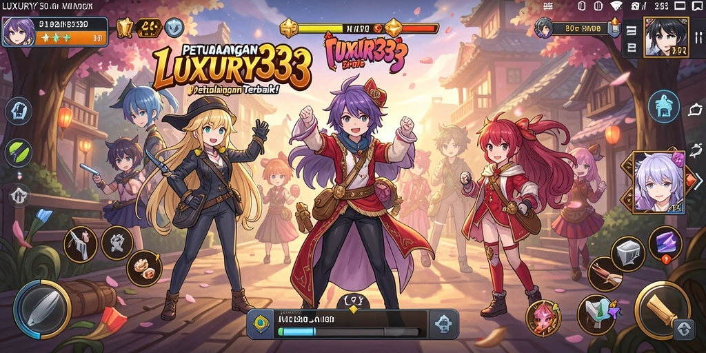 Tampilan menarik dari gameplay LUXURY333 dengan karakter Anime.