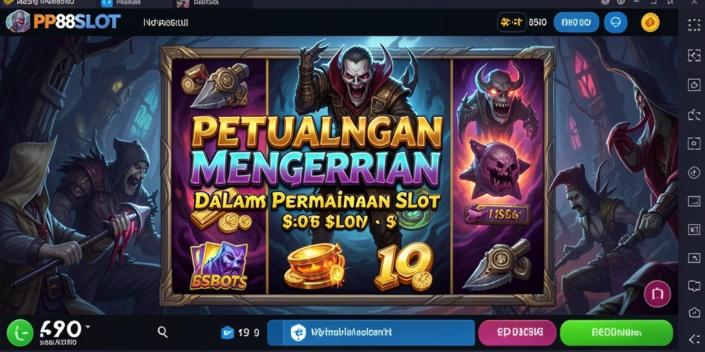 Tampilan menyeramkan dari gameplay PP88SLOT yang mendebarkan.