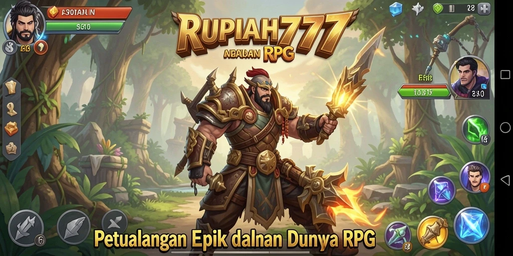 Screenshot utama RUPIAH777 menampilkan pertarungan mendebarkan antar monster.